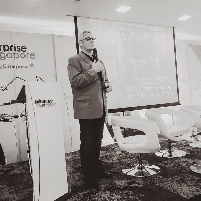 Chris Langwallner talking at the Enterprise SG and AVPN Impact Event on 23 May 2019